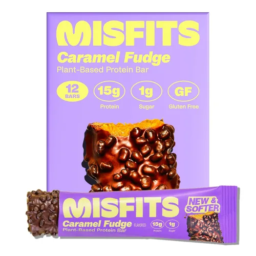 Vista 11 de Misfits - Paquete de variedad de barras de proteínas Barras nutricionales - 14-15g de proteína, 1g de azúcar, a base de plantas, bajas