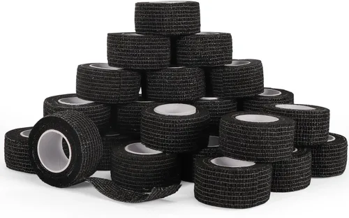24 rollos de vendaje elástico autoadhesivo de 1 pulgada, vendaje cohesivo transpirable no tejido, envoltura veterinaria para perros, esguinces de