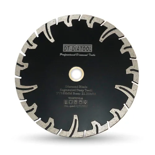 Vista 8 de DT-DIATOOL Hoja de diamante de 4-1/2 pulgadas para piedra de granito, hormigón, mármol, disco de corte prensado en caliente con segmento protector