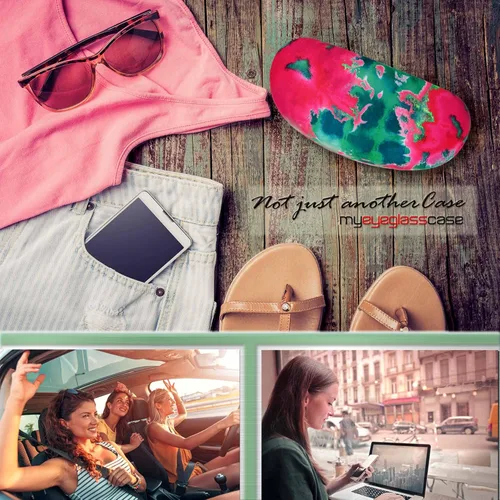 Vista 5 de MyEyeglassCase Fundas rígidas para gafas de sol, fundas grandes para gafas marcos medianos a grandes