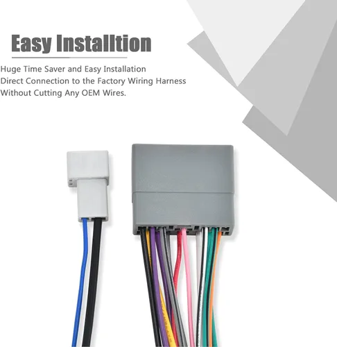 Vista 4 de RED WOLF Arnés de cable estéreo para radio de vehículo con adaptador de conector de antena compatible con Honda Fit 2007-2008 Civic 2006-2011