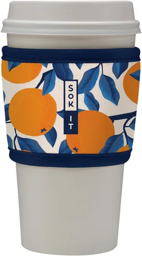Vista 40 de Sok It HotSok Coffee & Tea - Funda de neopreno con aislamiento reutilizable (floral abstracto)