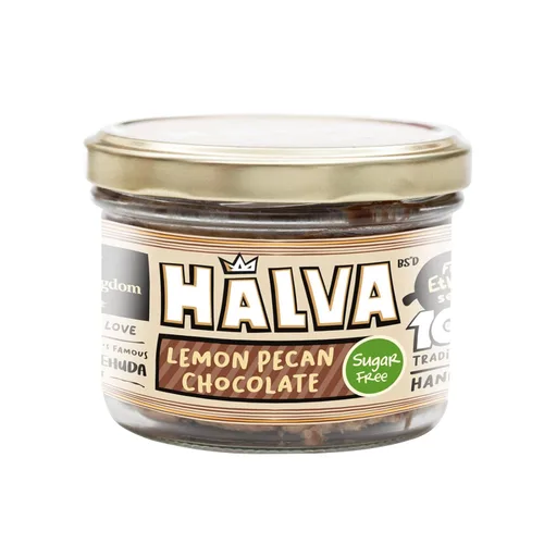 Vista 17 de Halva Kingdom Postre vegano Halva sin azúcar de sésamo abierto Ingredientes saludables, sin gluten, tarro certificado Kosher (VAINILLA SIN AZÚCAR)