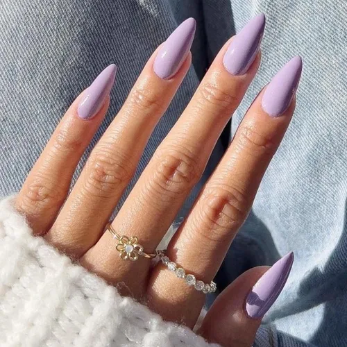 Vista 41 de Uñas postizas a presión marrón café, uñas postizas medianas de almendra, color sólido, cobertura completa, uñas postizas artificiales brillantes