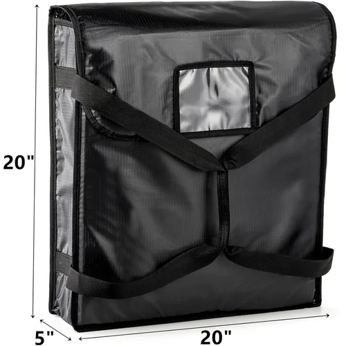 Vista 2 de DEAYOU Bolsa para pizza, bolsa aislada para pizza y entrega de alimentos, bolsa térmica profesional para pizza, transportes de pizza caliente