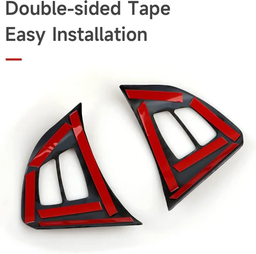 Vista 5 de Compatible con BMW X5 E70 2007 2008 2009 2010 2011 2012 2013 Accesorios Cubierta de volante de automóvil estilo carbono ABS calcomanía X6 E71