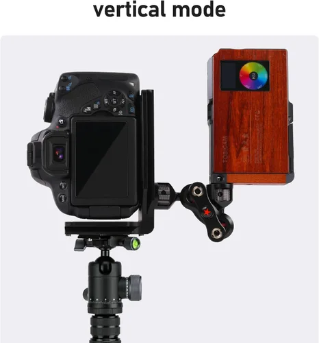 Vista 6 de Cámara con soporte en L para DSLR vertical horizontal Trípode de liberación rápida Compatible con Canon Nikon Sony DJI Osmo Ronin Zhiyun