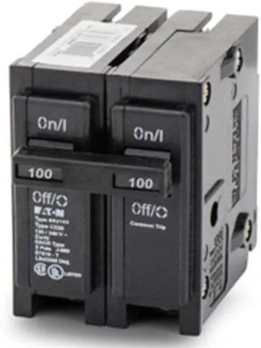 Eaton Corporation Br2100 Disyuntor de Circuito Intercambiable de Doble Polo, 120/240V, 100 Amperios