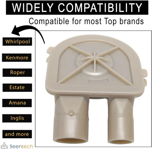 Vista 3 de 3363394 Bomba de drenaje de lavadora de Seentech - Compatible con Whirlpool, Kenmore Washers - Reemplaza: 3352493,3352492, AP6008107, 3363394