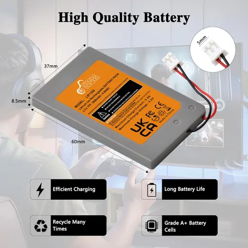 Vista 6 de Pickle Power PS3 Controller Battery, 2 Pack LIP1359 Battery for Sony PlayStation 3 Dualshock 3 CECHZC2E CECHZC2U Controller,with USB Cable and Tools