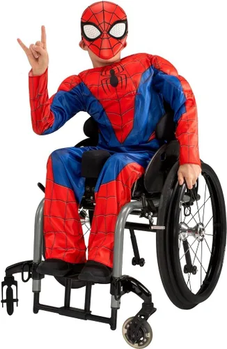 Vista 8 de Marvel Spider-Man Official Youth Adaptive Costume - Costumes with Adaptive Features (Wheel Cover Sold Separately)