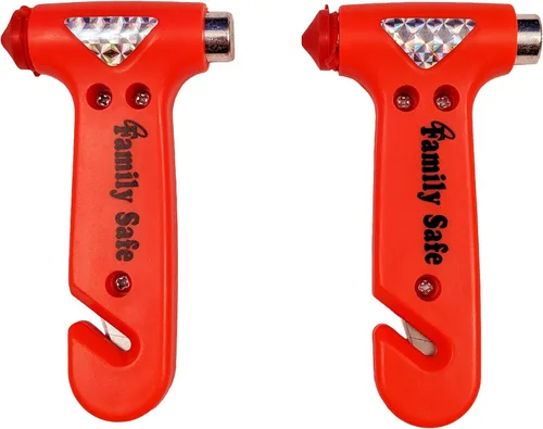 Vista 6 de Family Safe Herramienta de escape de emergencia 3 en 1 - Cortacristales para cinturón de seguridad