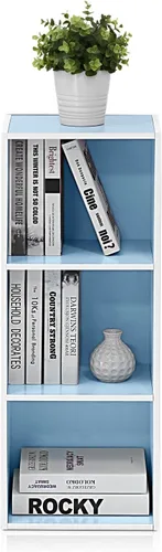 Vista 92 de Furinno - Estantería de cubos de 5 niveles serie Luder para libros y almacenamiento, color roble francés