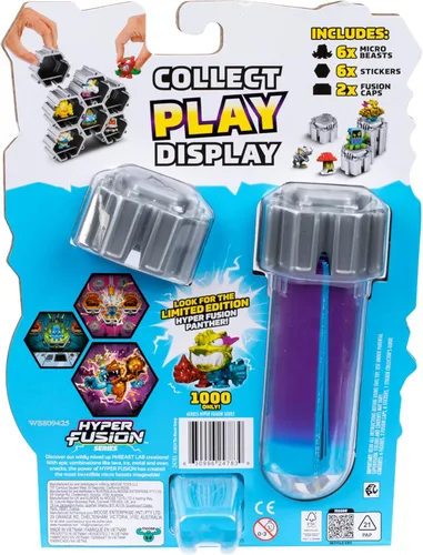 Vista 7 de MrBeast Lab Swarms Series 3, Hyper Fusion Series, paquete de 6 unidades – El paquete de laboratorio incluye 6 micro bestias, 6 calcomanías