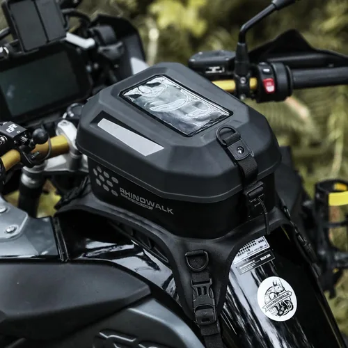 Vista 9 de Rhinowalk Bolsa de Tanque de Motocicleta Impermeable de Carcasa Rígida con Bolsillo para Teléfono con Pantalla Táctil, Cubierta Superior