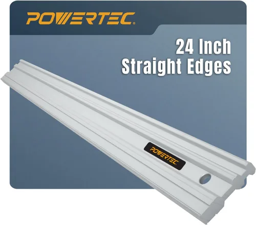 Vista 9 de POWERTEC Reglas rectas de aluminio para maquinista de 24, 38 y 50 pulgadas, para verificar deformaciones de superficie, marcar/trazar líneas - Se