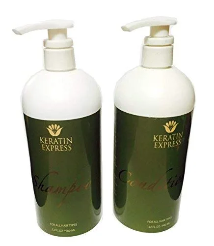 Keratin Express Champú sin sulfato acondicionador ultra hidratante (juego de 2), 32 fl oz