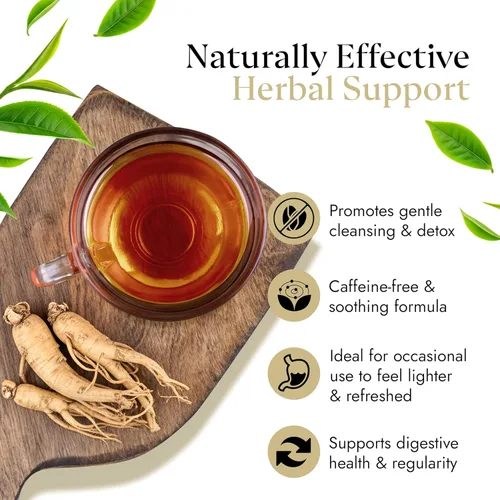 Vista 6 de 3 Ballerina Té de ginseng, bolsas de té de hierbas extra fuertes para hombres y mujeres, 18