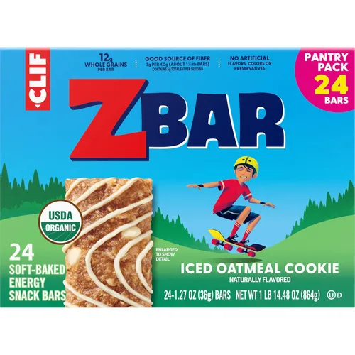 Vista 13 de Zbar – Galletas de avena glaseada – Barras energéticas horneadas suavemente – Sin OMG – 12g de granos integrales – Barras de granola orgánicas USDA