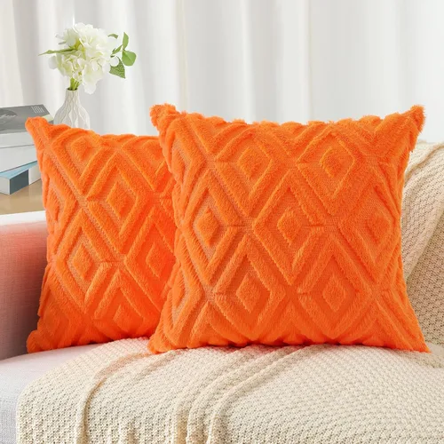Vista 10 de Pallene Juego de 2 fundas de almohada de color beige de verano de 16 x 16 pulgadas, fundas decorativas de piel sintética suave para sofá, cama, sala