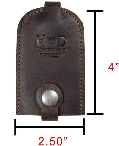 Vista 5 de Hide & Drink, Llavero de cuerollaverofunda de llavecubierta, hecho a mano Incluye 101 años de garantía Bourbon Brown, Marrón