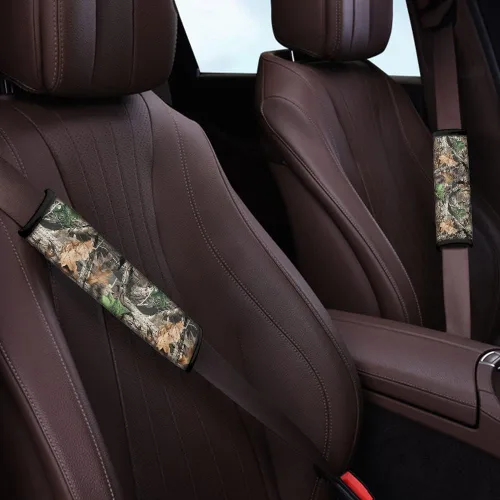 Vista 3 de LedBack Funda para cinturón de seguridad de automóvil con estampado de camuflaje, almohadillas para cinturón de seguridad de hombro, almohadilla