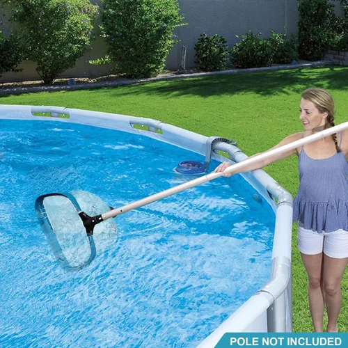 Vista 6 de Red de spa para piscina de 14 pulgadas, malla ultra fina, rastrillo para polen de piscina