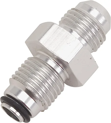 Edelbrock 648030 Adaptador de dirección asistida 5/8-18 junta tórica a 6 un macho claro anodizar