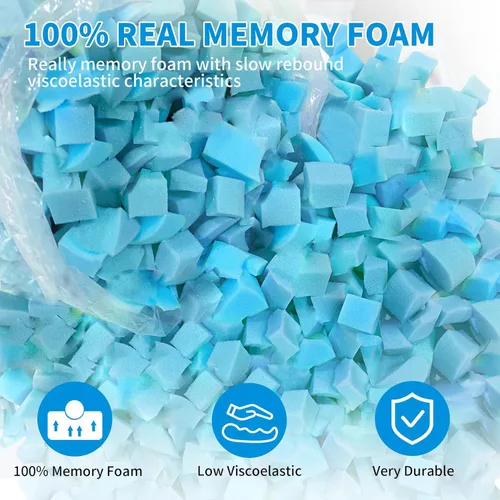 Vista 2 de Welacer Relleno de espuma viscoelástica triturada de 5 libras para relleno de puf, relleno para cojines, artes y manualidades, partículas de gel