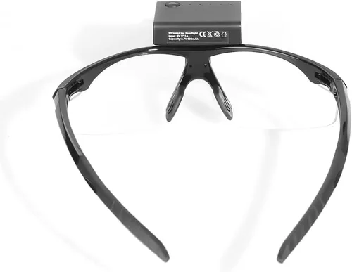 Vista 9 de 5W LED faro y lentes integrados 2 en 1 luz de cabeza negra con clip de filtro óptico