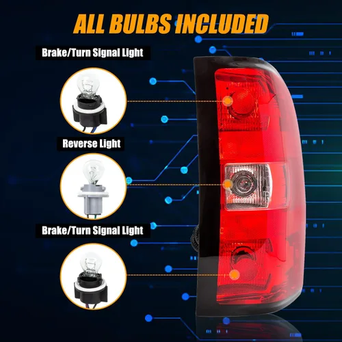 Vista 3 de RANSOTO Luz trasera compatible con Chevy Silverado 1500 2500 3500 GMC Sierra 3500 HD 2007 2008 2009 2010 2011 2012 2013 reemplaza GM2801207 25958483