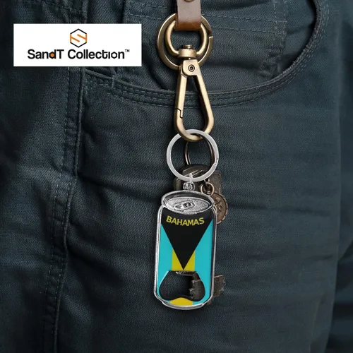 Vista 2 de Bahamas - Llavero abridor de botellas de cerveza - Juego de 3 latas