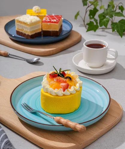 Vista 5 de Sweese Juego de 6 platos llanos de 10 pulgadas y platos de postre de 7.4 pulgadas