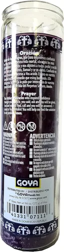 Vista 2 de Nuestro Padre de los Milagros (Senor de Los Milagros) Vela Devocional Púrpura