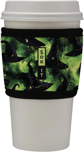 Vista 154 de Sok It HotSok Coffee & Tea - Funda de neopreno con aislamiento reutilizable (floral abstracto)