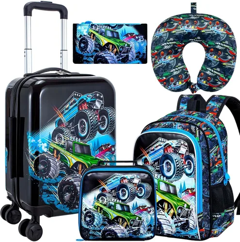 Vista 22 de Equipaje para niños y niñas, maleta de viaje con ruedas, 01-Hardside A-star Cat 5pc, Equipaje extensible Hardside con ruedas giratorias