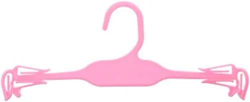 Vista 2 de WellieSTR Perchas de plástico elegantes, ideales para sujetadores, bragas, ropa interior, 10 pulgadas (paquete de 50, rosa)