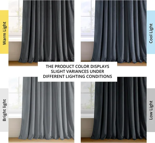 Vista 12 de HPD Half Price Drapes Cortinas opacas de terciopelo de 108 pulgadas de largo, 1 panel de cortina opaca plisada para sala de estar y dormitorio, 25