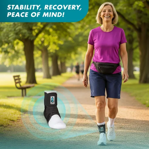 Vista 7 de Med Spec ASO Speed Lacer – Ankle Brace for Sprained Ankle and Peroneal Tendonitis, Orthopedic Ankle Support for Men, Women, Adults, Teens and Kids
