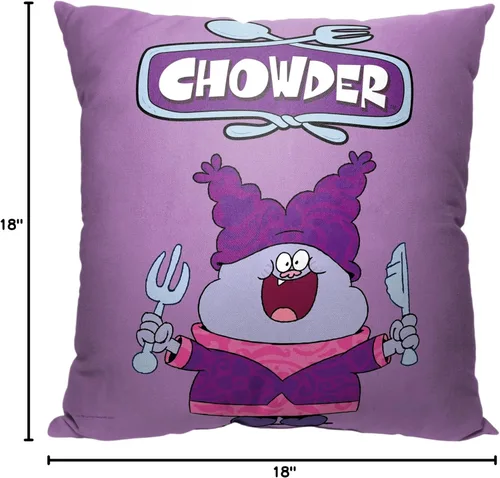 Vista 3 de Northwest Cartoon Network's Chowder Pillow, 18 x 18 pulgadas, sopa