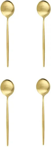 Vista 16 de Gugrida Cuchara de té mate, cubiertos de acero inoxidable para café, vajilla pequeña agitadora de 5.11 pulgadas, color negro