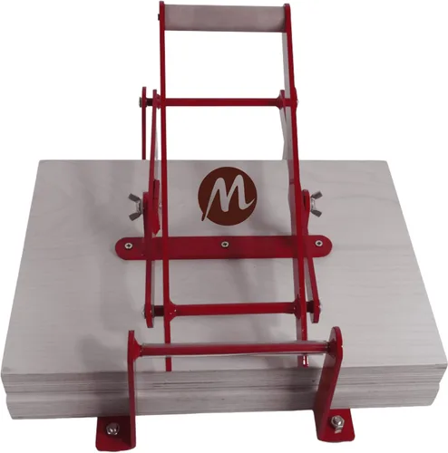 Vista 4 de WoodLinoPress Prensa de impresión de bloques de lino a mano, prensa de linóleo, rojo-a3