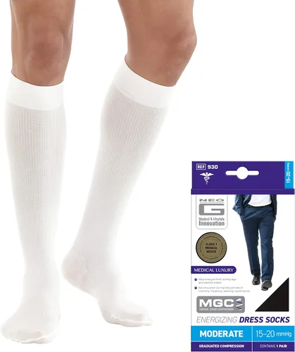 Vista 7 de Neo G - Calcetines energizantes para hombre, compresión graduada, dispositivo médico de clase 1
