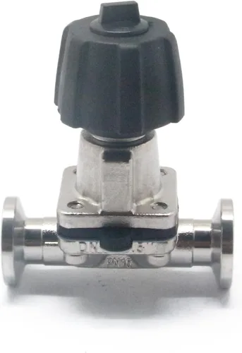 Vista 2 de QiiMii SS316 Tri clampmini válvula de diafragma 1/2" con membrana de EPDM+PTFE, válvula de membrana de abrazadera 1/2" con brida de abrazadera 25,2