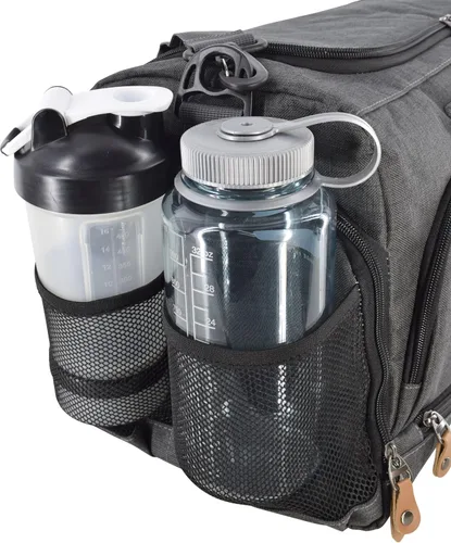 Vista 7 de Ultimate Gym Bag 2.0 La bolsa de lona duradera diseñada por Crowdsource con 10 compartimentos óptimos que incluyen bolsa resistente al agua