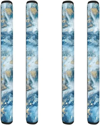 Vista 30 de Juego de 4 cubiertas lavables para manija de puerta de refrigerador, protector antideslizante para refrigerador, horno, evita huellas dactilares