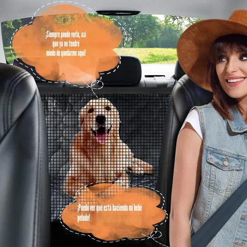 Vista 3 de PETICON Funda de asiento de coche para perro, hamaca impermeable para Negro