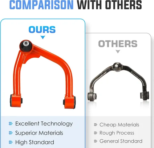 Vista 6 de Brazos de control superiores delanteros con rótula para elevación de 2 a 4 pulgadas, compatible con Toyota Tundra 2007-2021, Toyota Sequoia