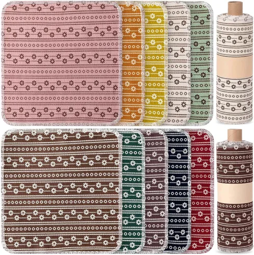 Vista 33 de Redbaker 50 piezas de toallas de papel reutilizables paños de algodón lavables sin papel toallitas absorbentes para inodoro toallas de papel