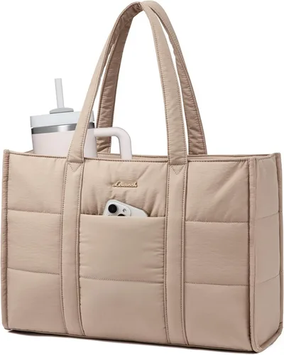Vista 10 de LOVEVOOK Bolsa para laptop para mujer, bolsa de mano acolchada para el trabajo, maletín grande de computadora de 15.6 pulgadas para profesores